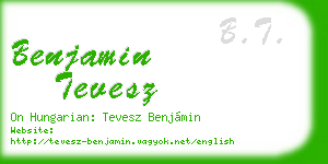 benjamin tevesz business card